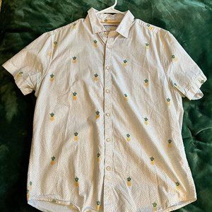 Denim and Flower Men's Large Short Sleeve Casual Shirt